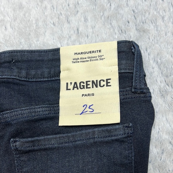 ⭐️L’Agence Marguerite High Waist Skinny Jeans size 25 nwt Dark Graphite - Picture 6 of 9